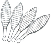 Set 4 Griglie per Pesce 42x10x21 cm in Acciaio Inox Vannini