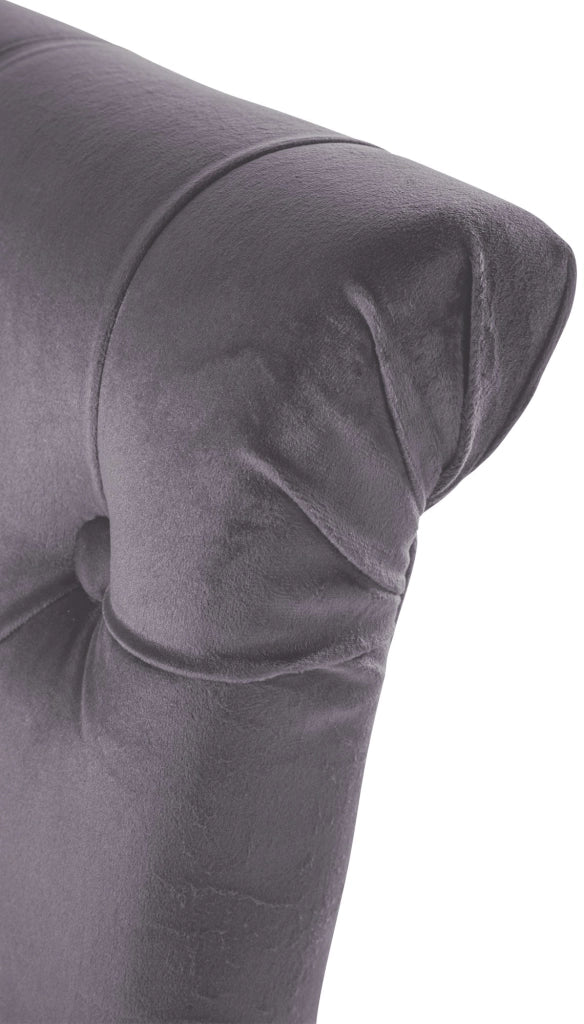 Set di 2 sedie da pranzo Lisburn grigio scuro,Velluto