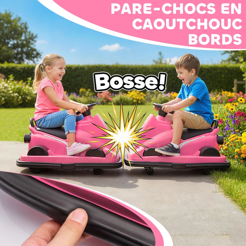 Auto Tampone Bambini 6V ¨C zephmum ¨C Rosa 74x53x48cm