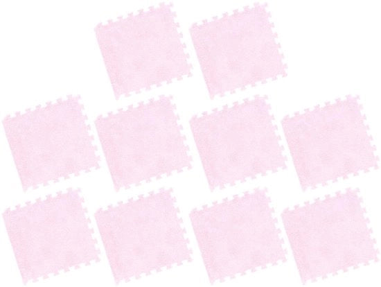 Tappeto di Gomma Pluche per Soggiorno e Camera da Letto - 10 Pannelli Antiscivolo a Scelta per Soggiorno e Camera da Letto - Rosa