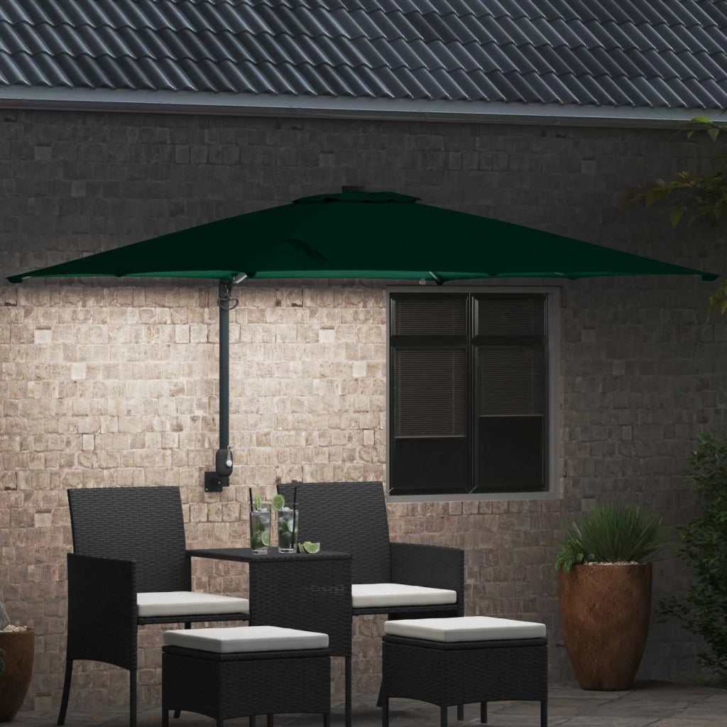 Ombrello da giardino Verde 248,5 x 247,5 x 160 cm 42003252