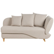 Chaise Longue in tessuto beige lato destro con contenitore stile moderno glamour salotto camera da letto