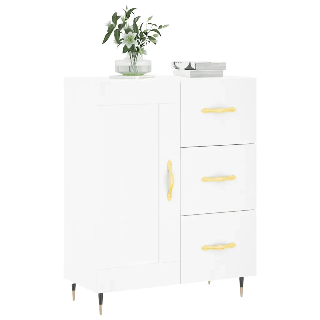 Credenza-Buffet-Armadio da cucina Bianca 69,5x34x90 cm in Legno Multistrato 162729
