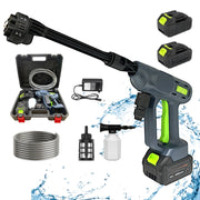 Idropulitrice Portatile a Batteria 48V 6000mAh Brushless Alta Pressione con Pistola, Lancia, Ugelli, Tubo e Accessori per Auto, Giardino, Terrazze, Piscine e Mobili Esterni