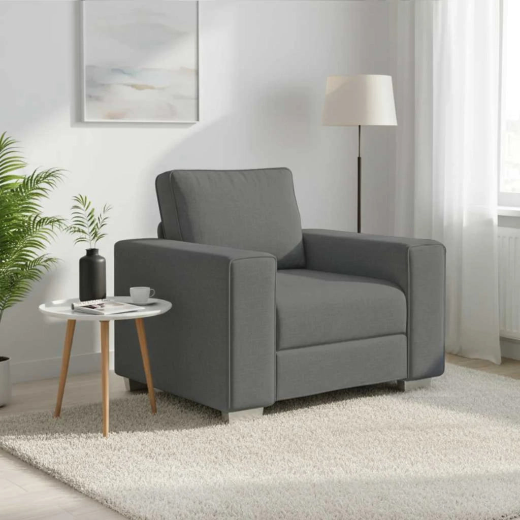Poltrona | Sedia Relax Sofa Grigio scuro 100 cm Tessuto