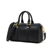 Borsa a tracolla da donna in vera pelle nera