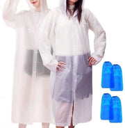 Poncho da Bambina Regolabile 2 in 1 - Translucido - Reutilizzabile - Accessorio Esterno - Impermeabile e Respirante