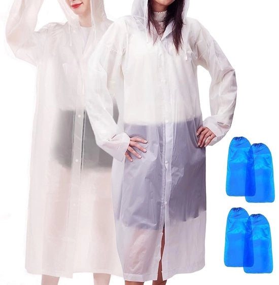 Poncho da Bambina Regolabile 2 in 1 - Translucido - Reutilizzabile - Accessorio Esterno - Impermeabile e Respirante