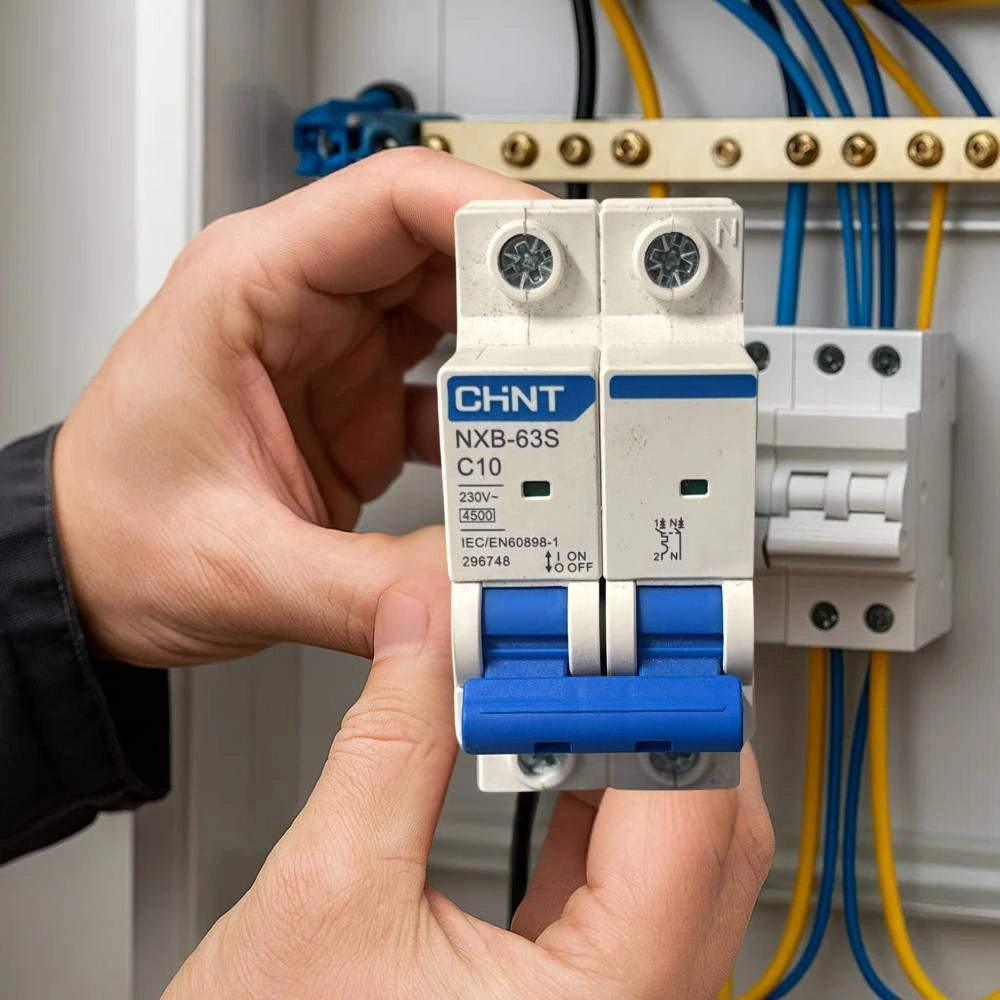 chint 296748 interruttore magnetotermico serie nxb-63s c10 1p+n 4,5ka