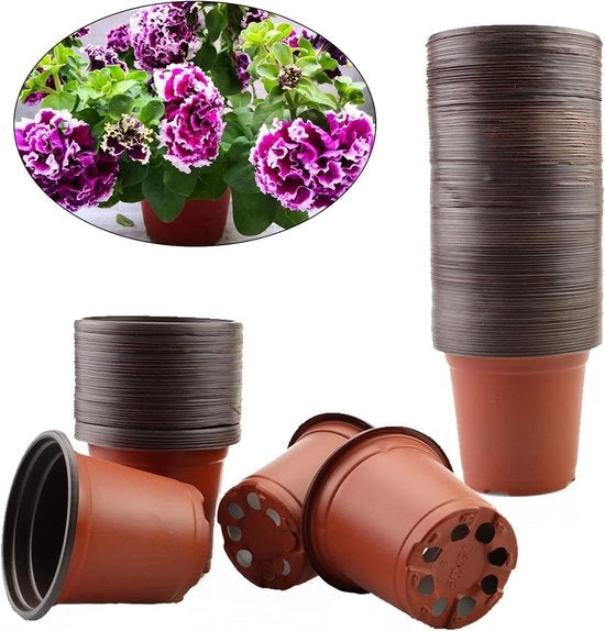 Set di contenitori per piante in plastica da 100 pezzi | Contenitore per semina per erbe e fiori | Contenitori per semina riutilizzabili per interni ed esterni | Contenitori per succulente | Ideali per il letto