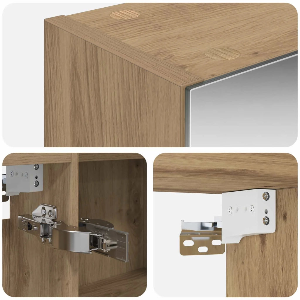 Mobiletto per specchio da bagno con porta Rovere Artigianale 889126
