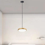 Trade Shop - Lampadario A Sospensione Led 40w Oro Cerchio Tondo Moderno Minimal Luce 6500k 32927 -