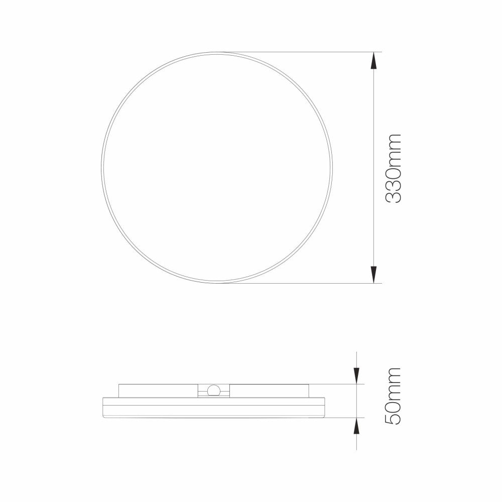 Plafoniera a led rotonda 25W CCT Switch IP54
