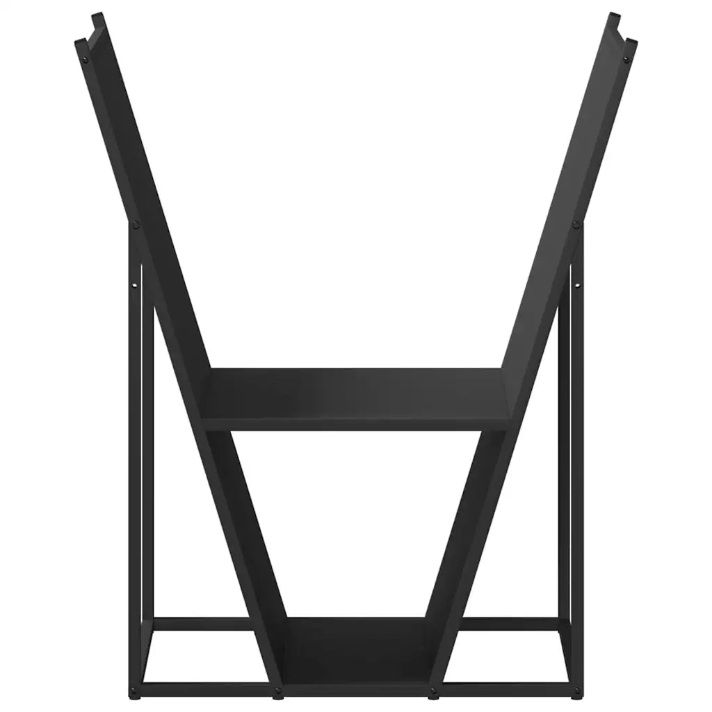 Rastrelliera per Legna da Ardere-Portalegna Nera 69,5x35x81 cm