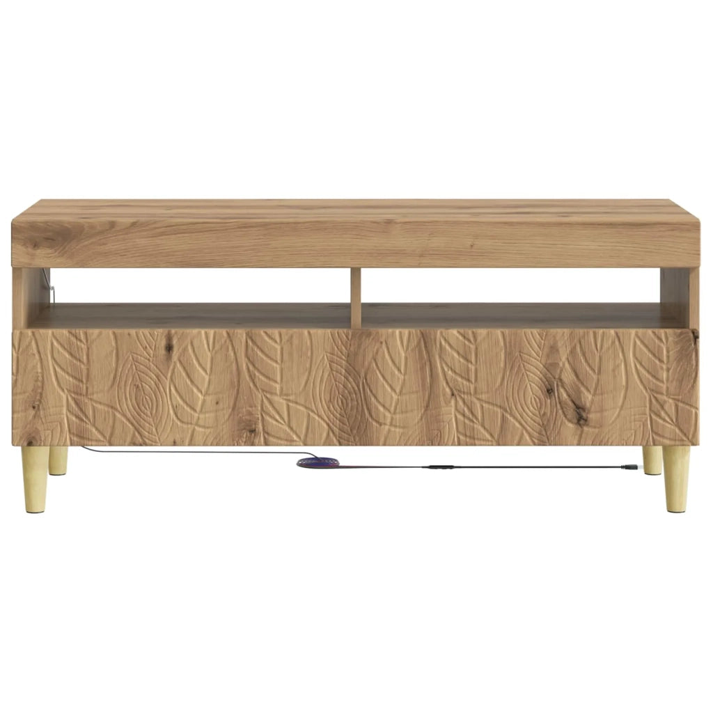 Mobile TV LED Rovere Artigianale Legno ingegnerizzato 897214
