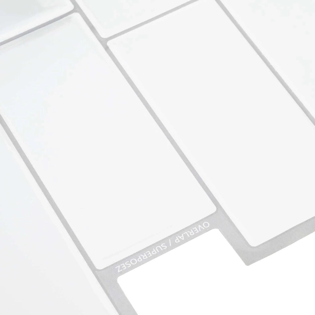 Piastrella subway 10 pz Bianco e Grigio 29 x 21 cm CFW4771984