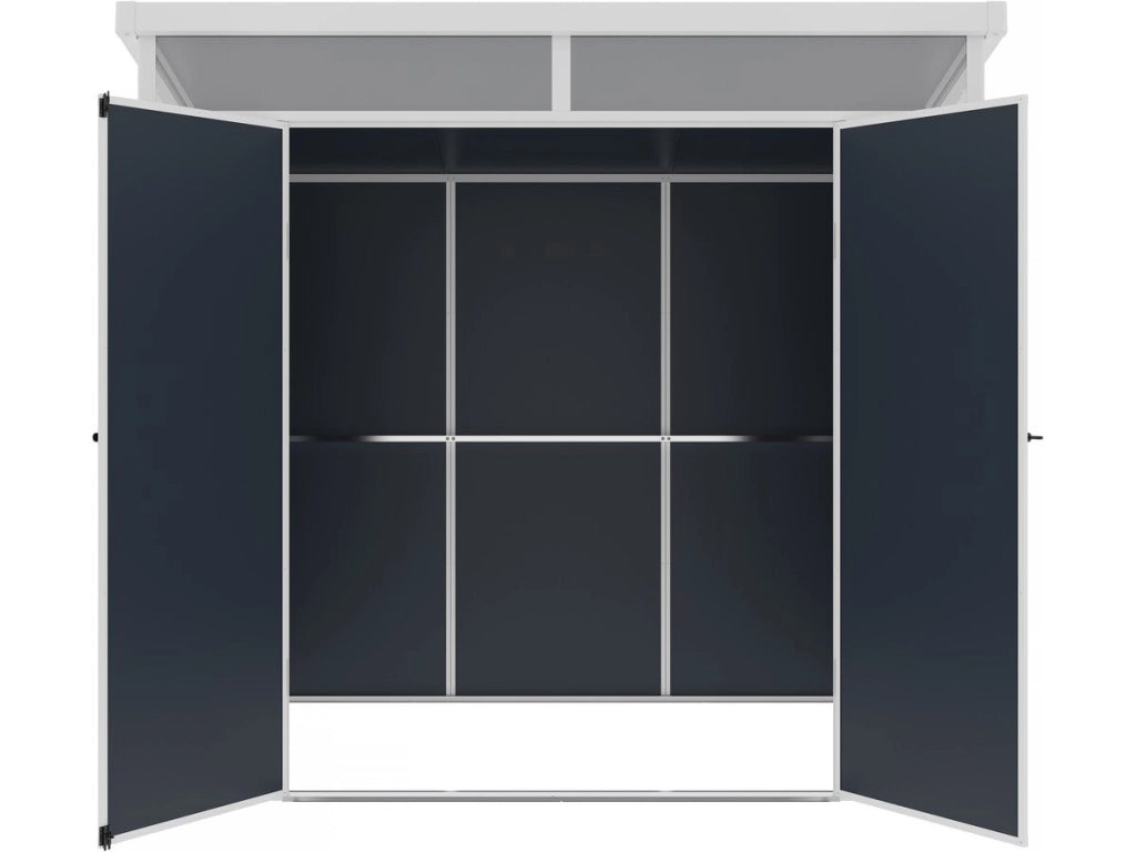 Capanno da giardino in resina "Detroit" - Grigio - 4,54 m² - 1,91 x 2,38 m