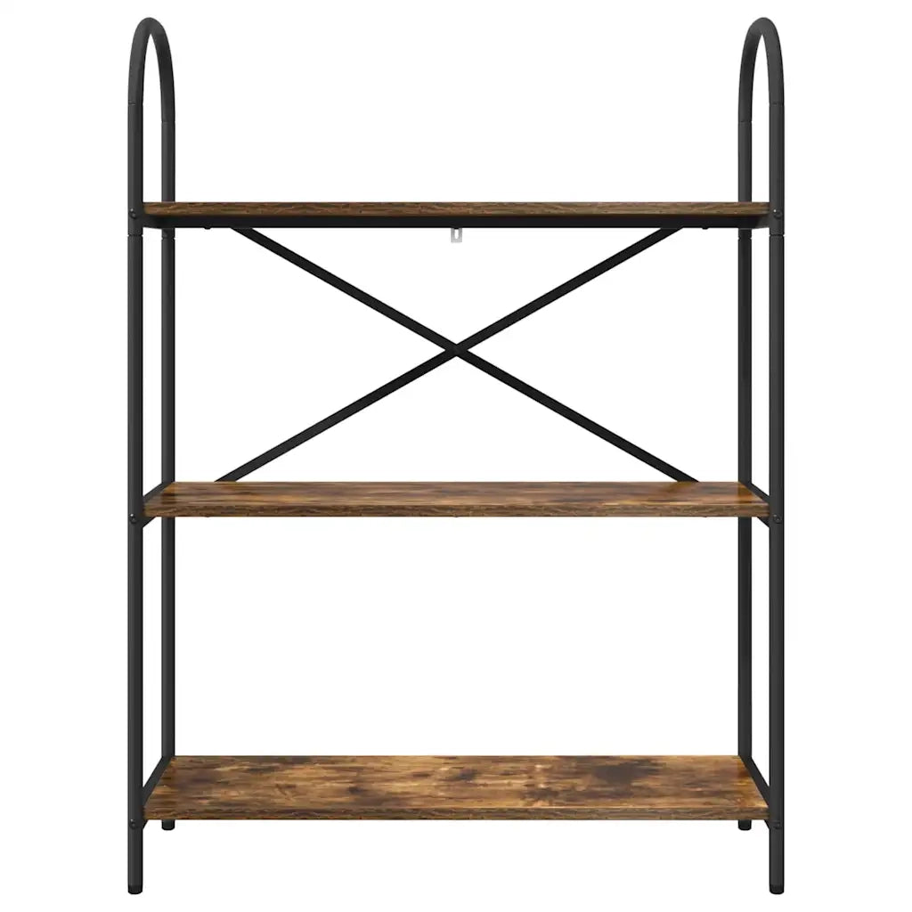 Libreria-Scaffale per Libri-Mobile di Stoccaggio Rovere fum¨¦ 80 x 30 x 109 cm Legno multistrato 940184