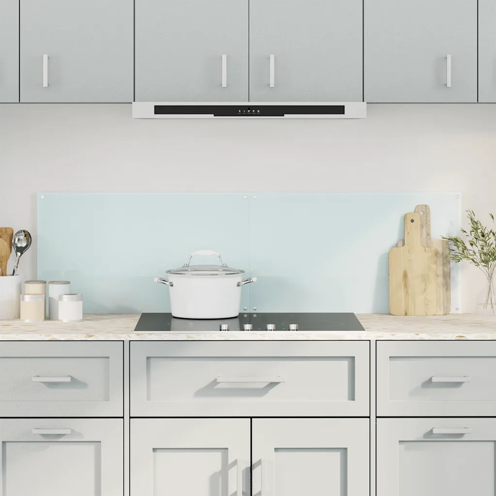 Paraschizzi per Cucina 2 pz Bianchi 70x50 cm in Vetro Temperato 3315784