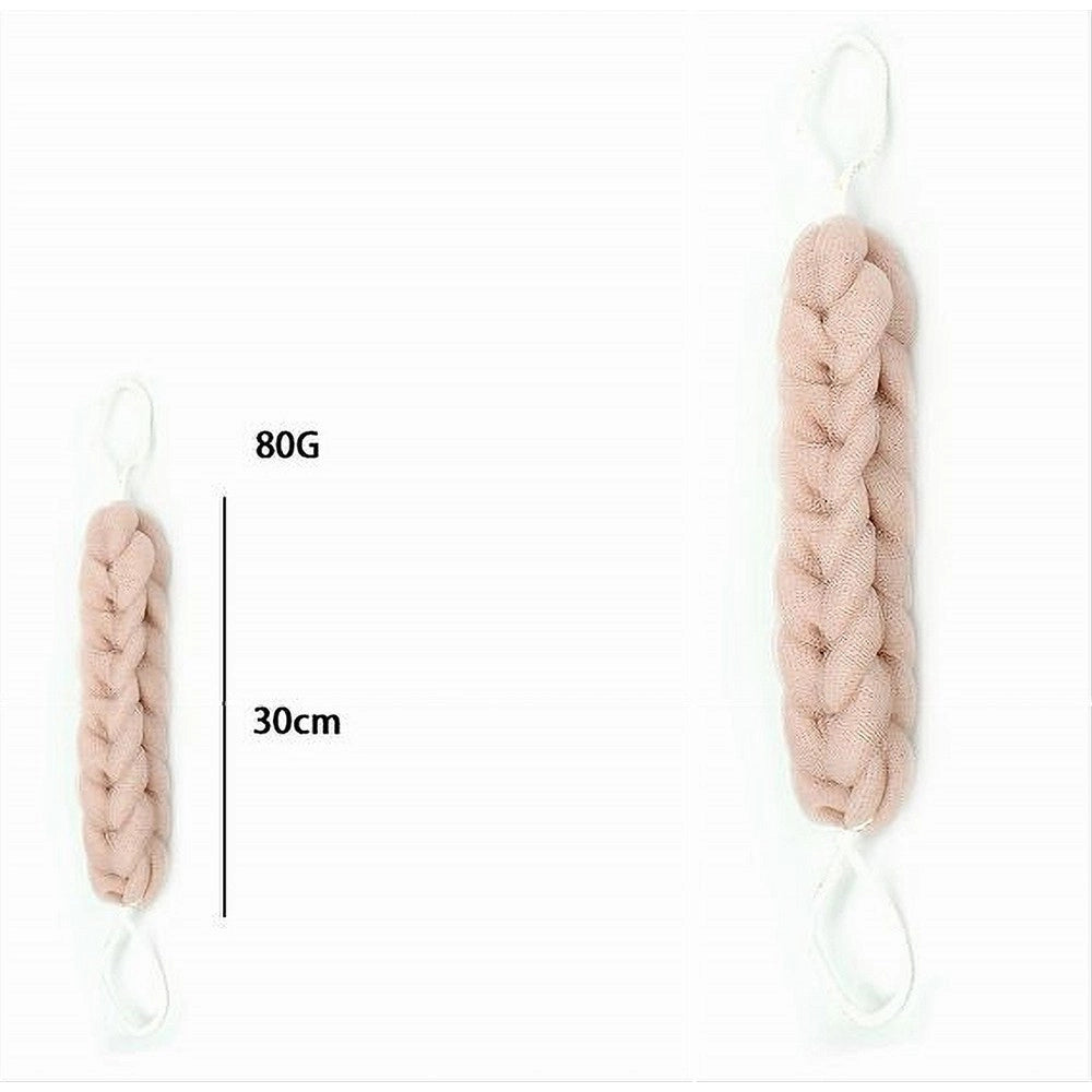 Trade Shop - Lavaschiena Spugna A Rete Esfoliante Bagno Doccia A Treccia Scrubber 79589 Rosa -