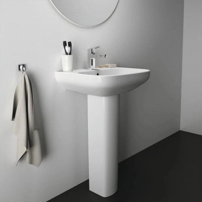 Lavabo Ideal Standard 60 cm con colonna in ceramica lucida  I.Life A