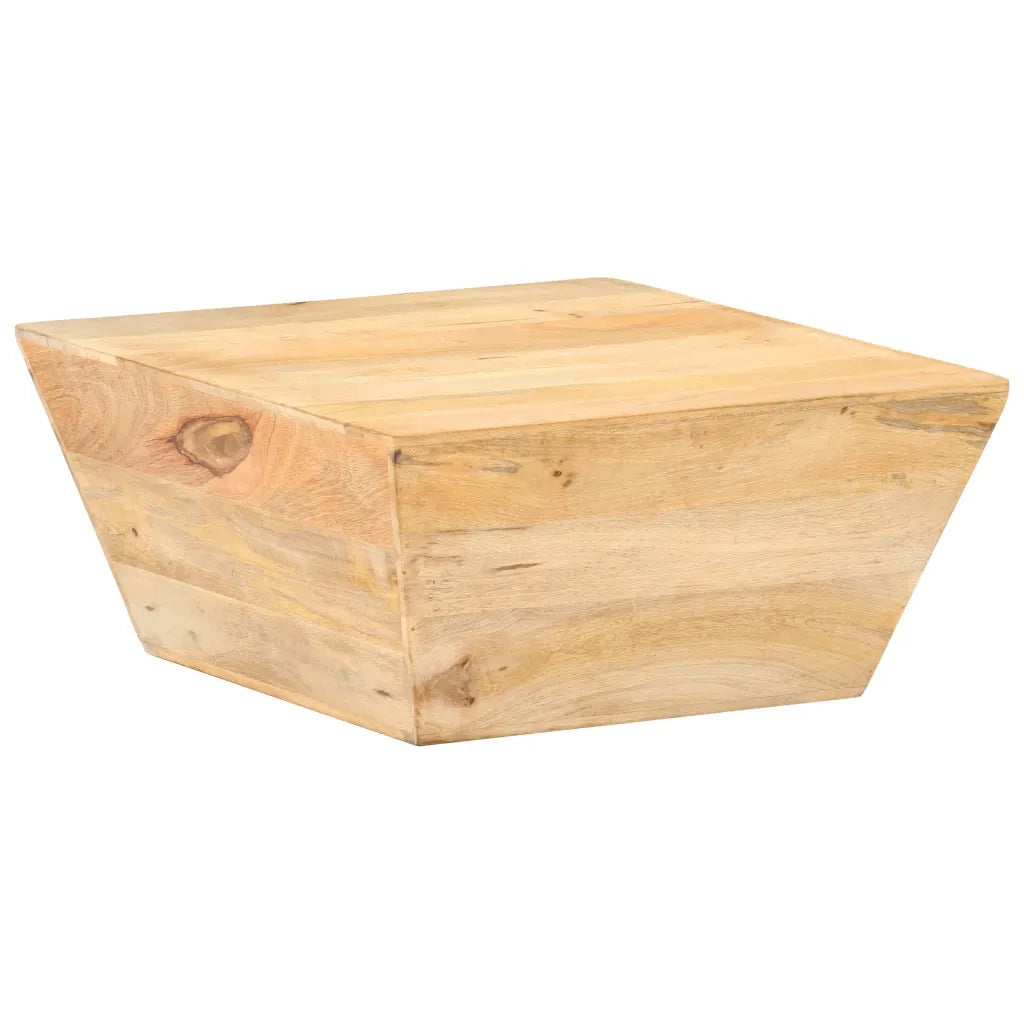Tavolino Salotto a Forma di V 66x66x30 cm Legno Massello Mango 320387