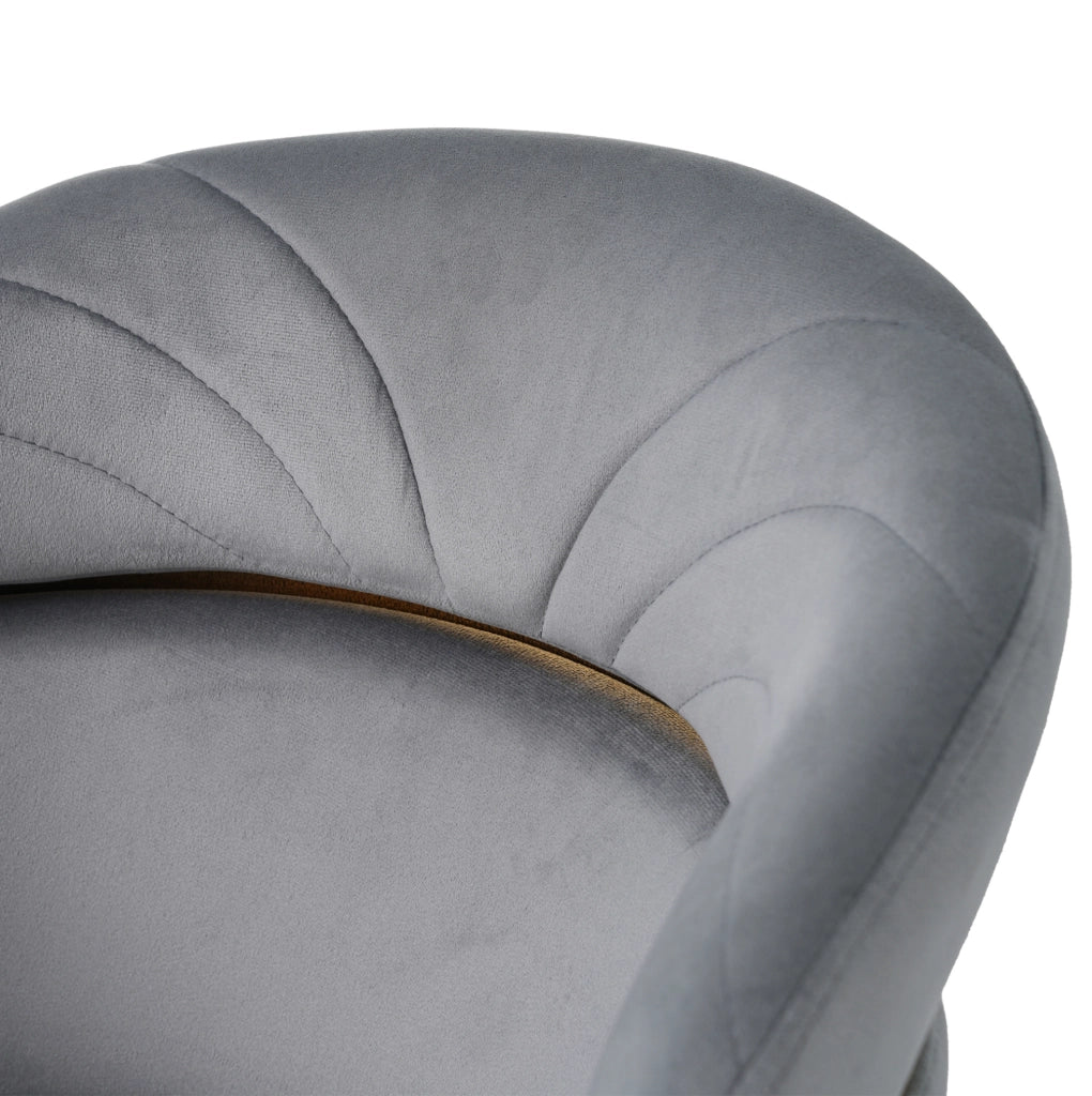 Sedia da pranzo 59.69x59.69x55.88 cm con comfort ed ergonomia in velluto grigio