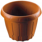 Trade Shop - Vaso Fioriera Tondo Plastica Senza Sottovaso Piante Fiori Casa Giardino 35cm 16lt -