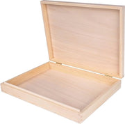 Scatola di Deposito in Legno A4 Senza Etichetta 332 x 252 x 42 cm - Deposito per Documenti e Oggetti di Valore Scatola in Legno