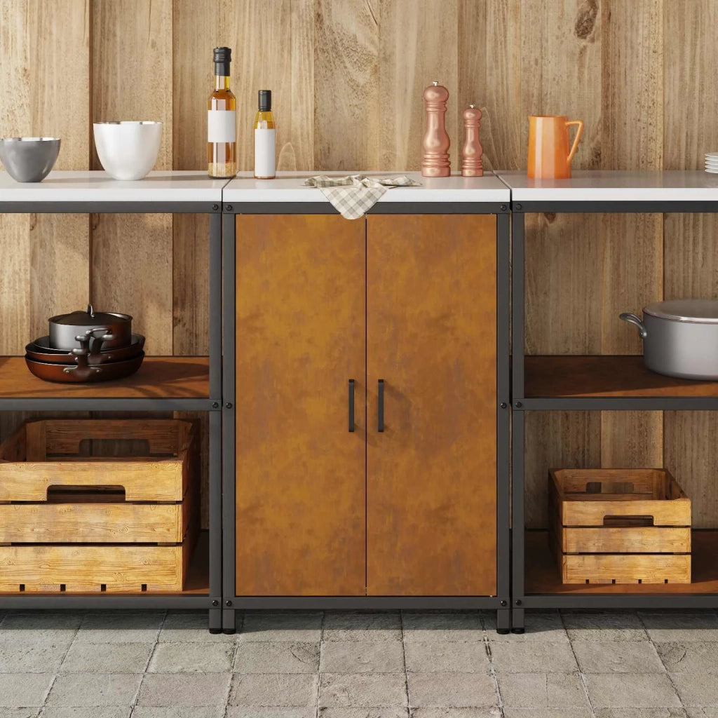Stoccaggio in cucina con porta Ruggine 60 x 50 x 92 cm Acciaio 874995