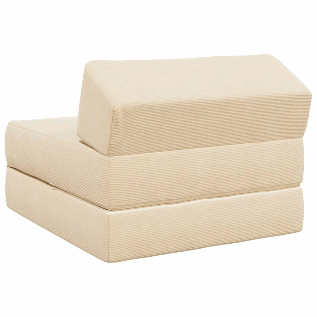 Divano Letto Pieghevole Crema 60 x 70 x 41 cm Tessuto