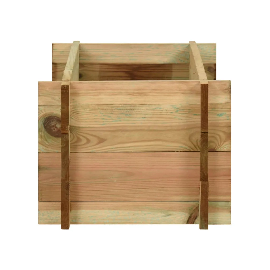 Fioriera Giardino-Vaso da Esterno-Contenitore per Piante Letto Vegetale in Legno Pino Impregnato 80 cm