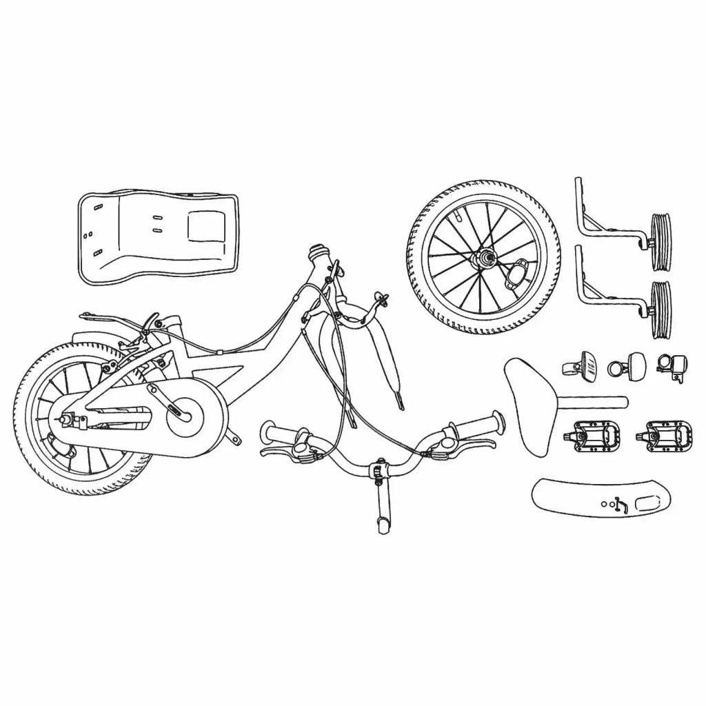 Bicicletta per Bambini 14 Pollici per bambini da 3 a 5 anni 42009432