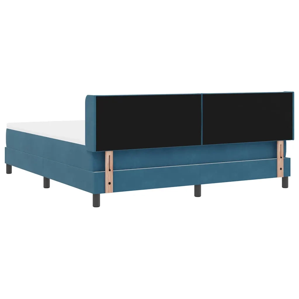 Letto a molle con testiera Blu Scuro 200 x 180 cm Velluto 3341538