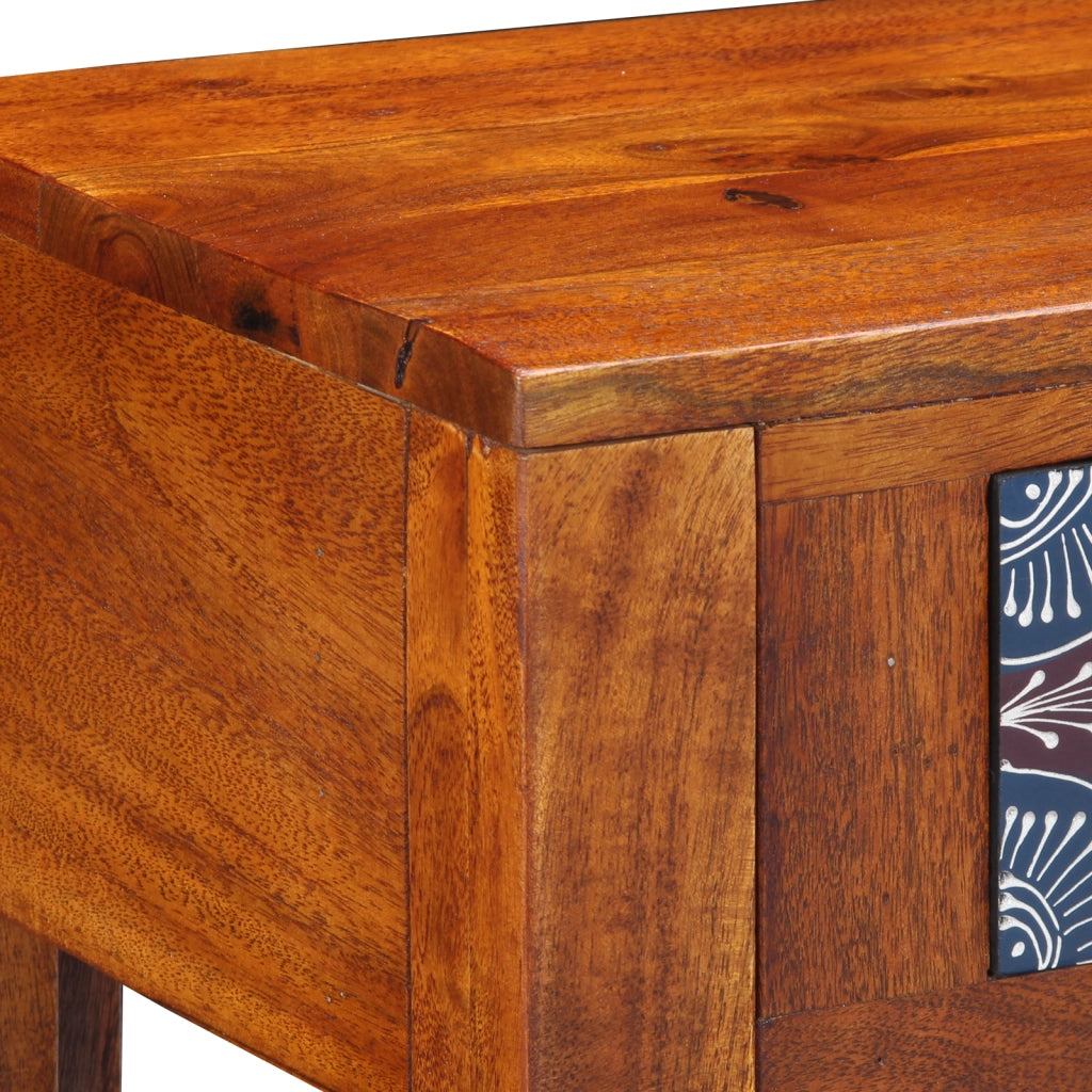 Tavolino  40x30x36 cm in Legno Massello di Acacia