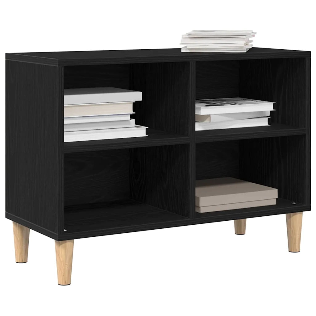 Mobile TV Rovere Nero 69,5 x 30 x 50 cm Legno multistrato 862583