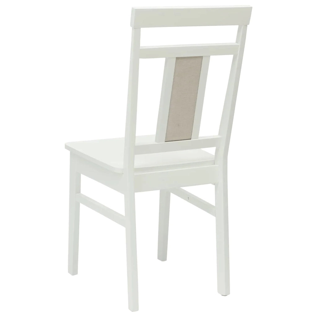 Sedia da pranzo 2 pcs Bianco Legno di gomma solido 42020507