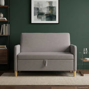 Divano con Storage Tortora 122 x 78 x 87 cm Poliestere 42036897