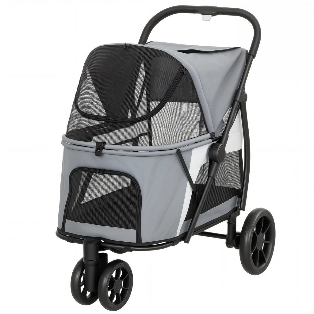 Carrello per Cani Pieghevole ¨C Zephmum ¨C Grigio