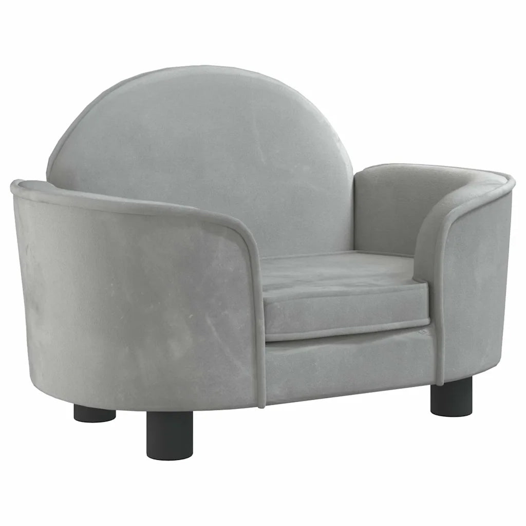 Lettino per Cani Grigio Chiaro 66x40x45 cm in Velluto CFW5326912
