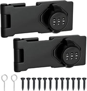 Combinazione hasp 5 pollici per serratura di porta con combinazione, chiusura a chiave per armadi e finestre, slot nero