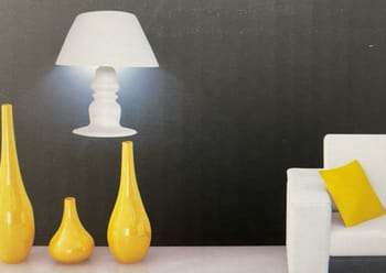 Applique lampada da parete in gesso a forma lume verniciabile attacco E14