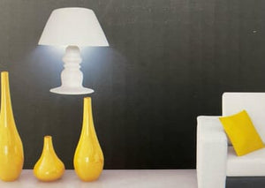 Applique lampada da parete in gesso a forma lume verniciabile attacco E14