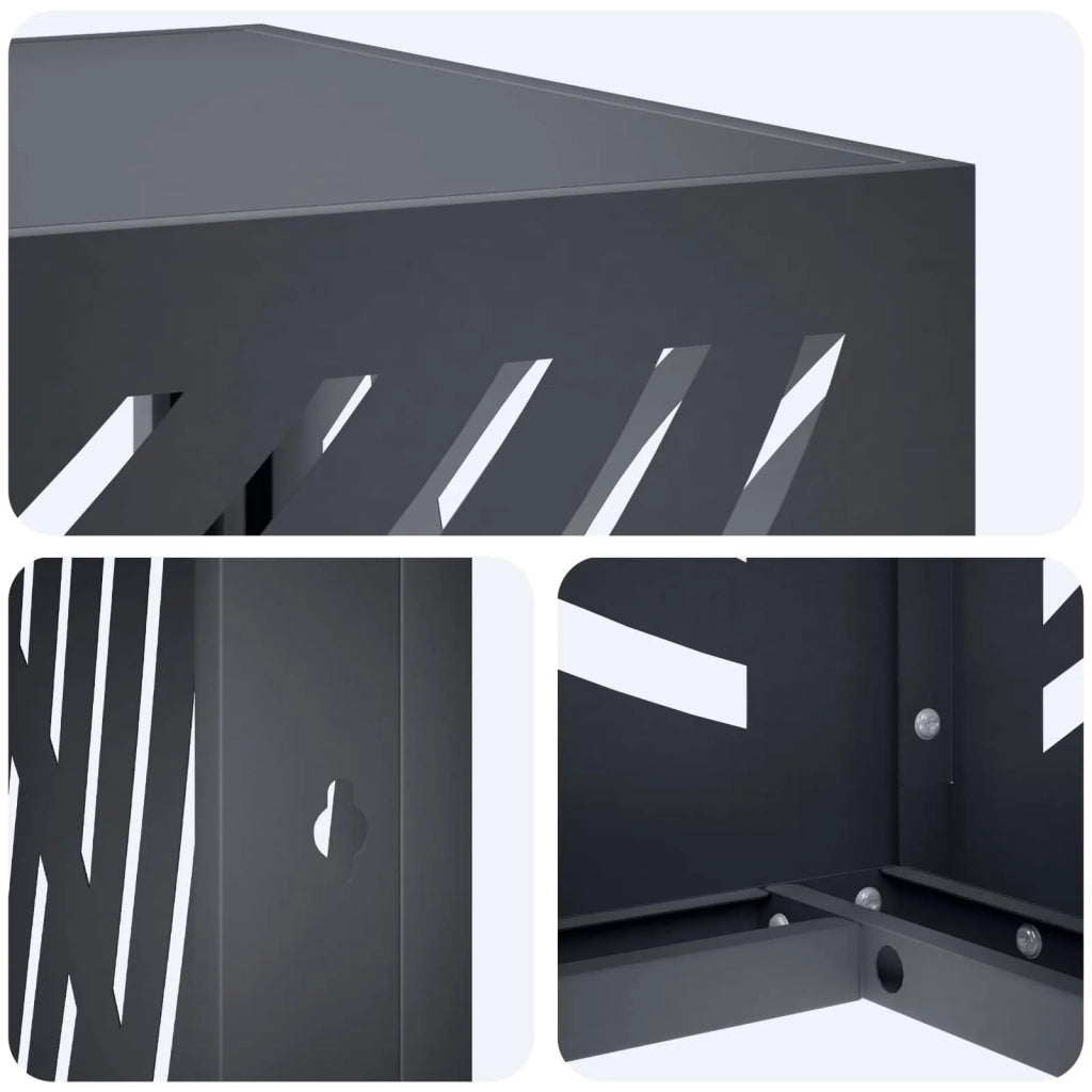 Copertura per condizionatore d'aria Antracite 110 x 50 x 80 cm 8014110