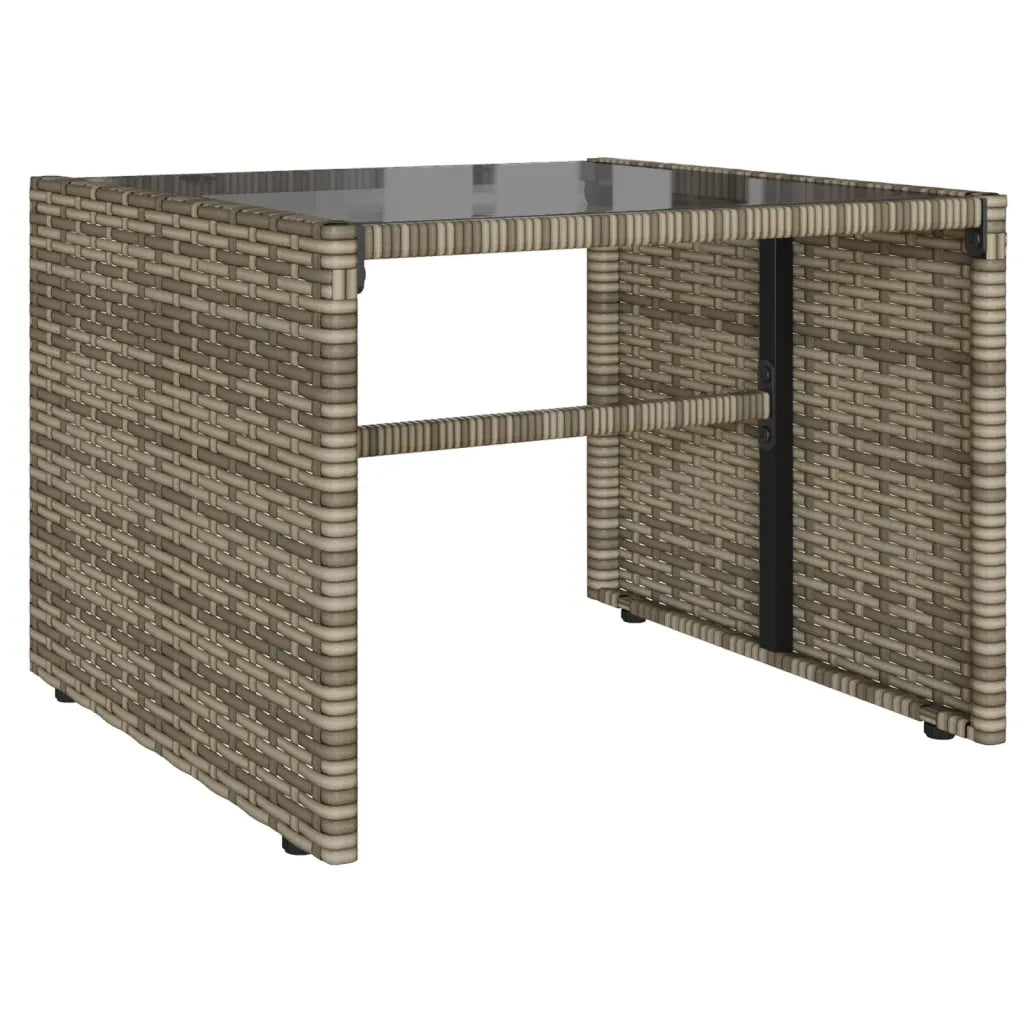 Set Divani da Giardino 4 pz | Set Salotto da Giardino con Cuscini in Polyrattan Grigio