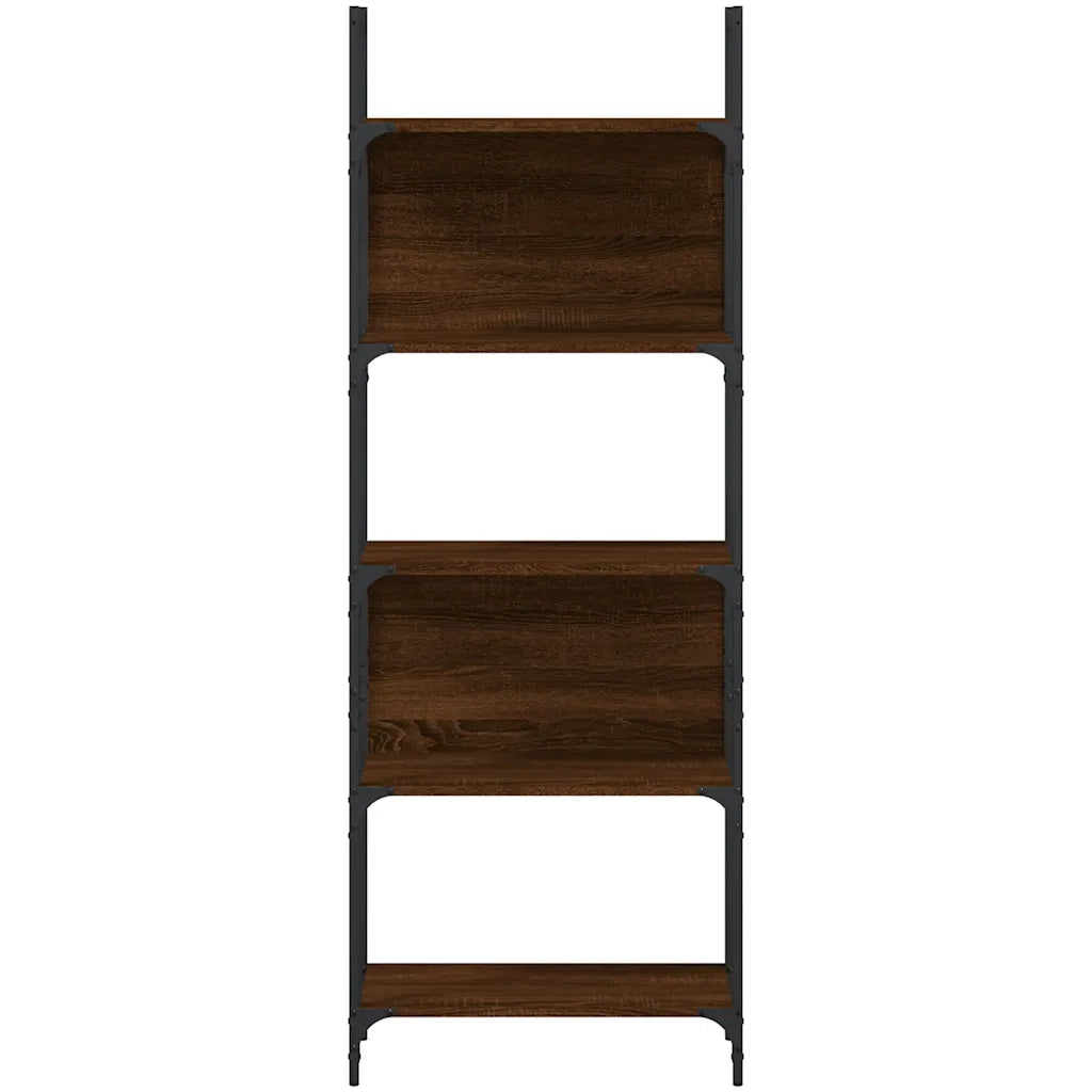 Libreria 5 Ripiani Rovere Marrone 60,5x24x166,5 cm Multistrato 838867