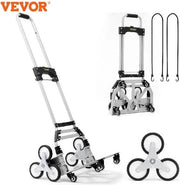 Carrello Trasportabile da 220 lbs con Manubrio Regolabile e 4 Ruote, Ideale per Shopping e Magazzino