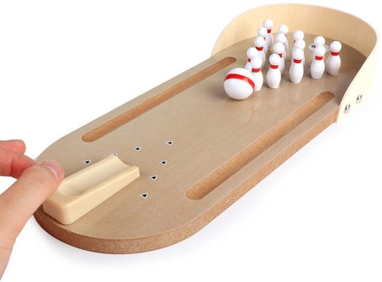Giocattoli per bambini mini-bowling in legno gioco interattivo creativo per adulti e bambini per ridurre lo stress