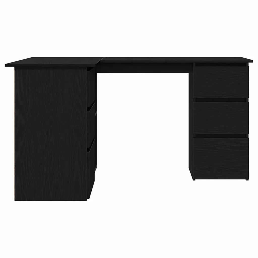 Scrivania Rovere Nero 145 x 100 x 76 cm Legno multistrato 862006