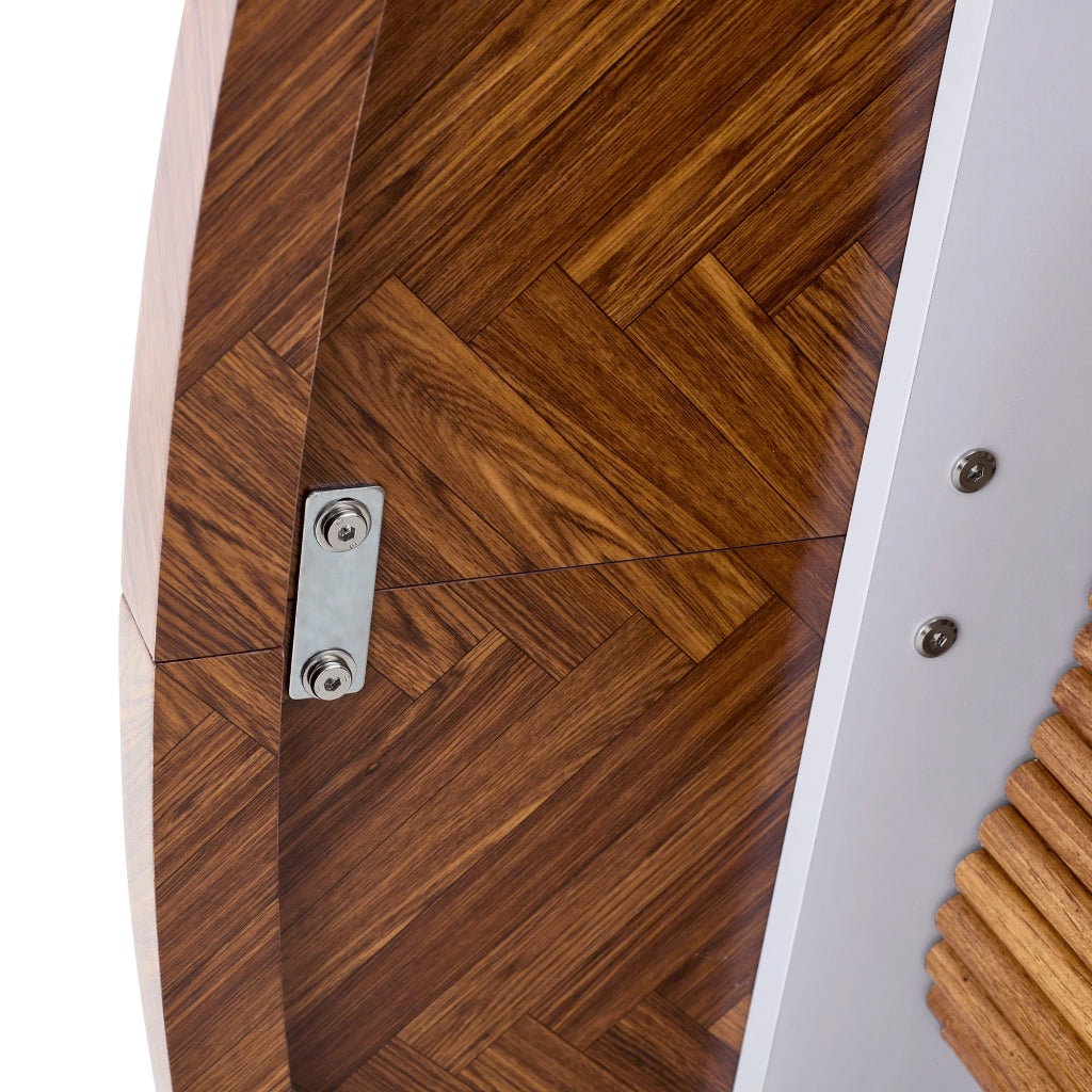 Tavolo da pranzo in MDF con supporto a colonna ad arco, stile moderno, per sala da pranzo e soggiorno, 180 × 90 cm